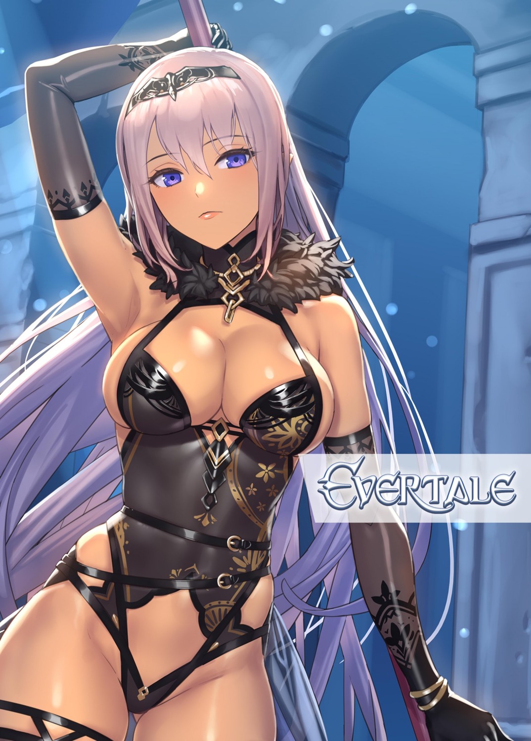 evertale no_bra tagme thighhighs weapon