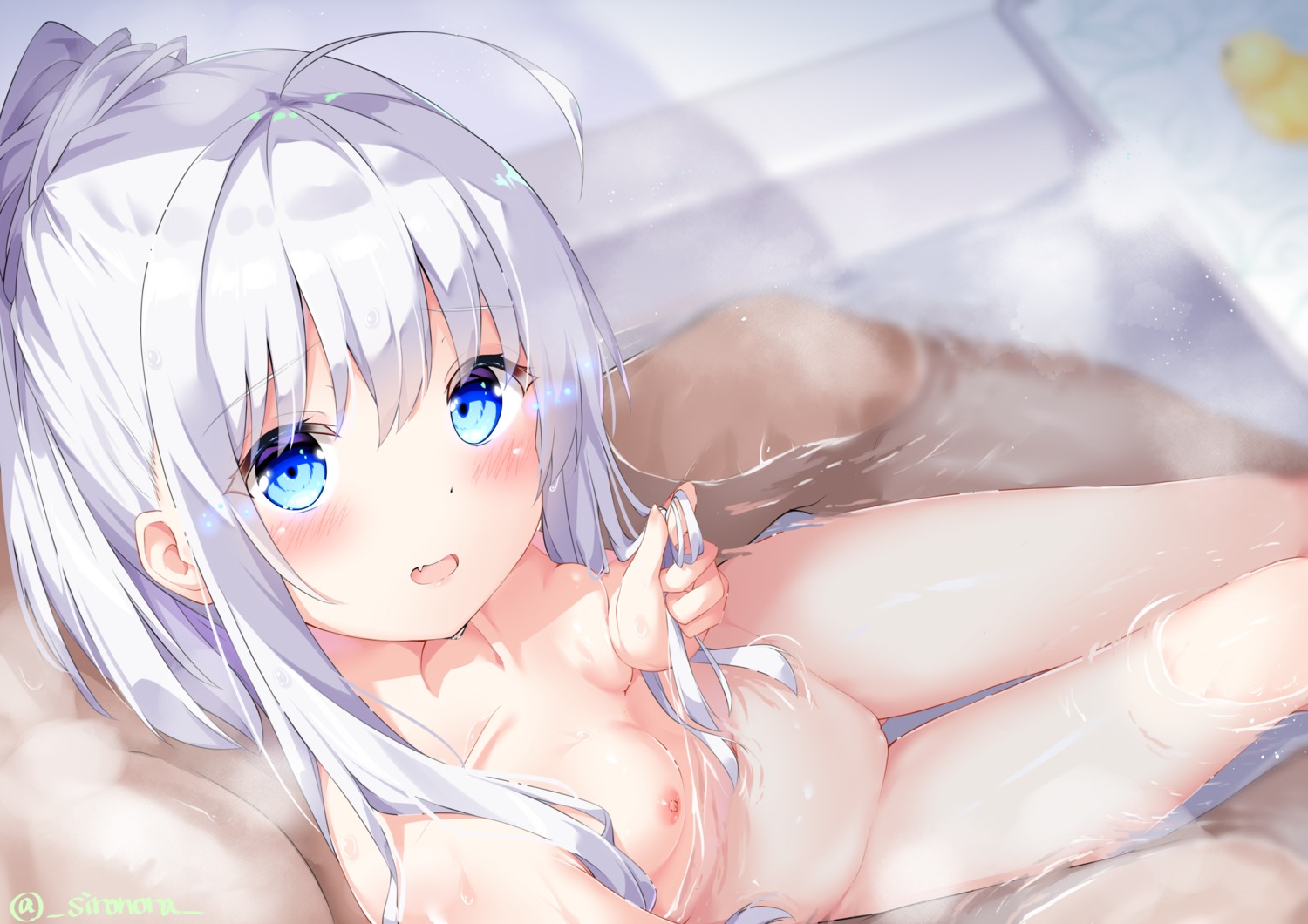 bathing loli naked nipples pussy shironora uncensored wet