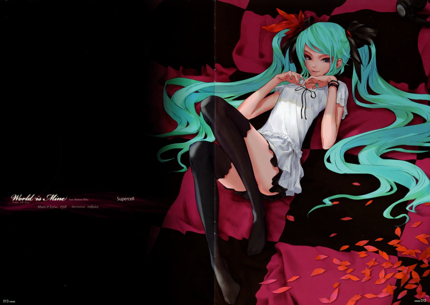 color_gap crease fixme hatsune_miku redjuice thighhighs vocaloid world_is_mine_(vocaloid)