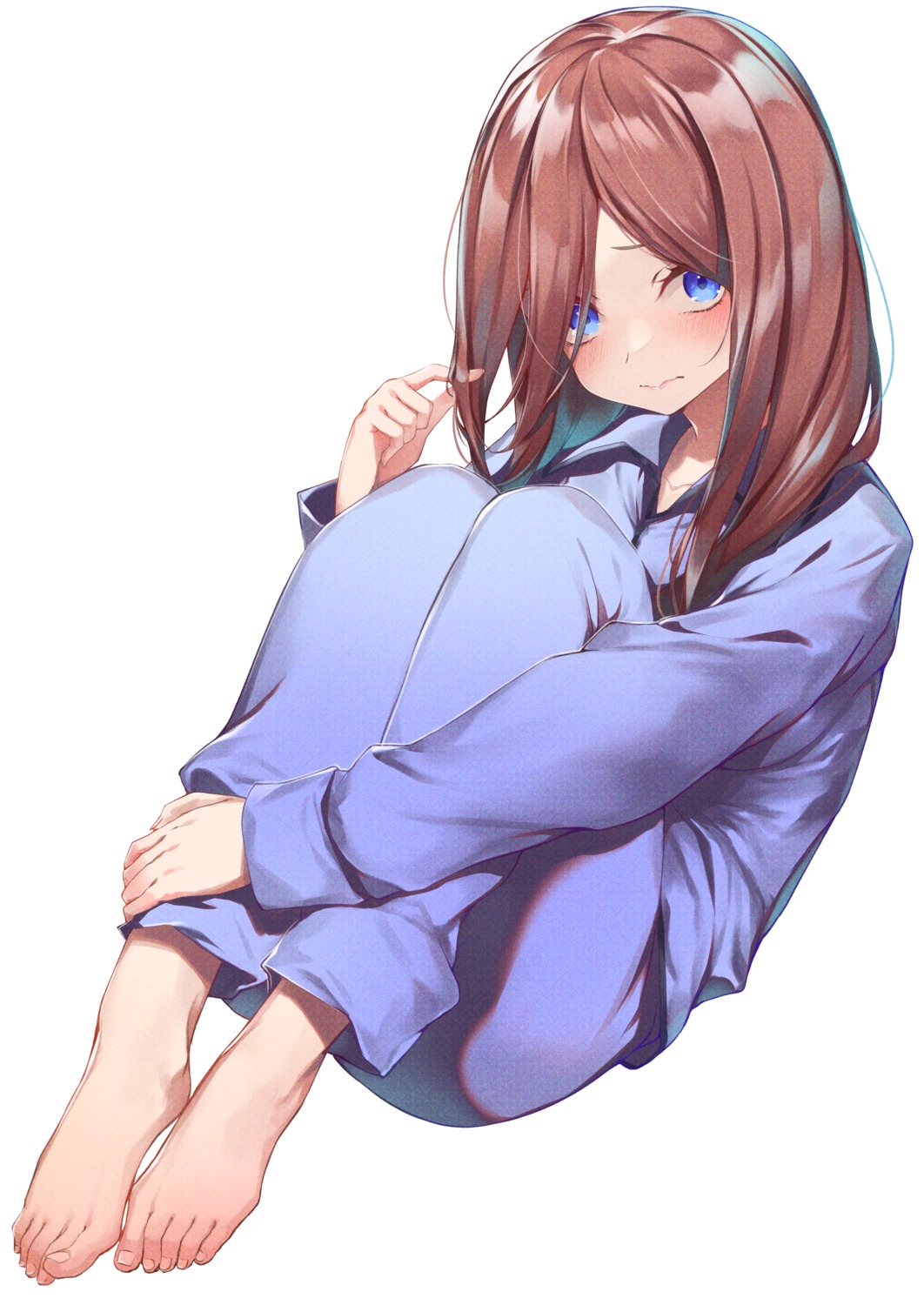 5-toubun_no_hanayome feet nakano_miku pajama tagme