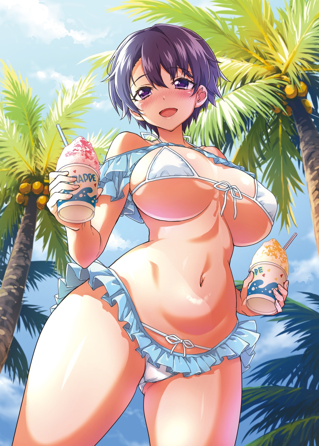 bikini cameltoe erect_nipples himemiya_makoto mako-chan_kaihatsu_nikki mutyakai swimsuits toranoana