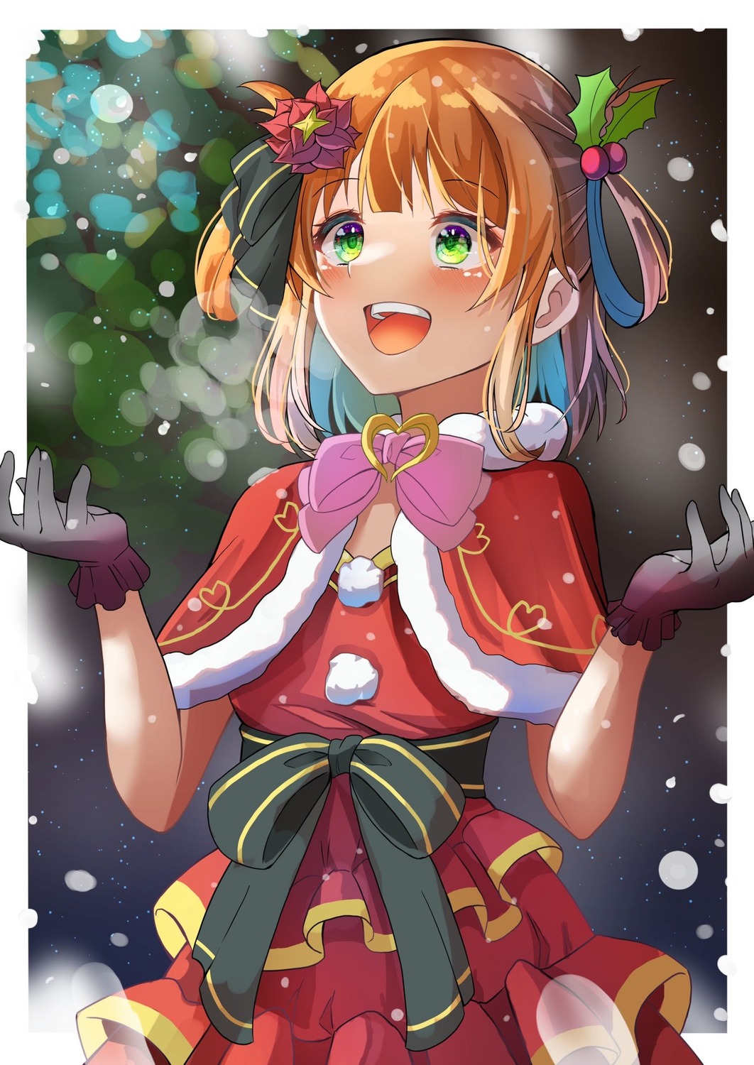 christmas dress inosaki_rino princess_connect princess_connect!_re:dive tagme