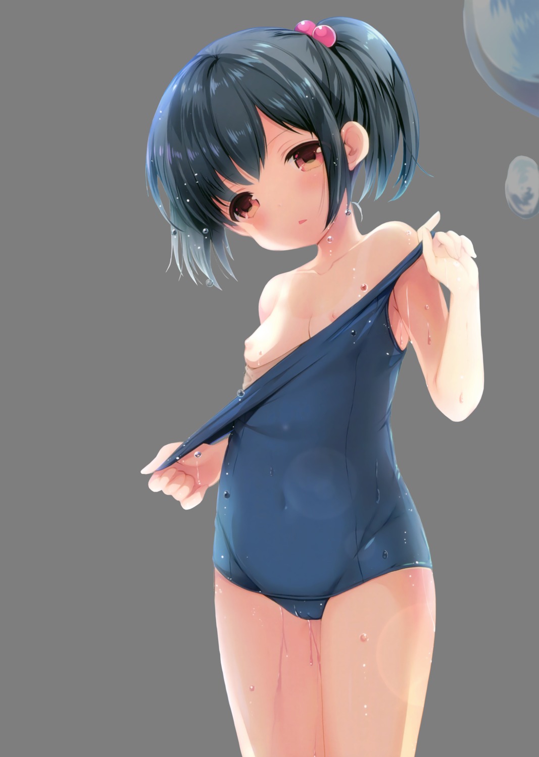 azuma_yuki breasts cameltoe loli nipples school_swimsuit swimsuits tan_lines transparent_png undressing wet