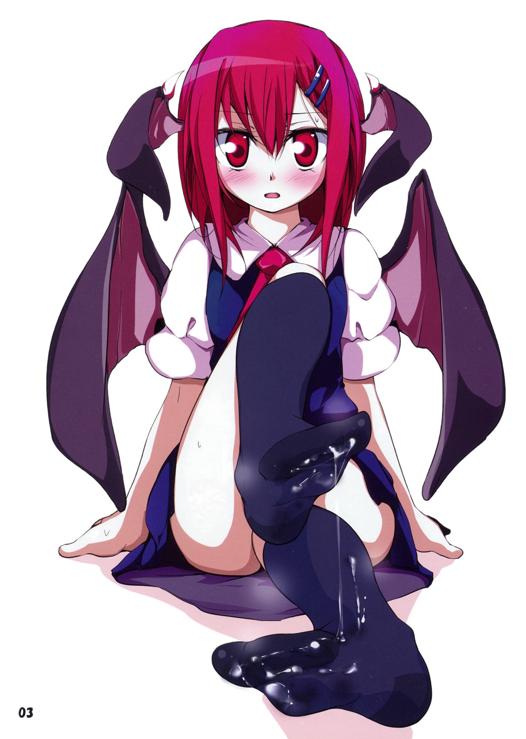 cum feet koakuma oouso touhou usotsukiya