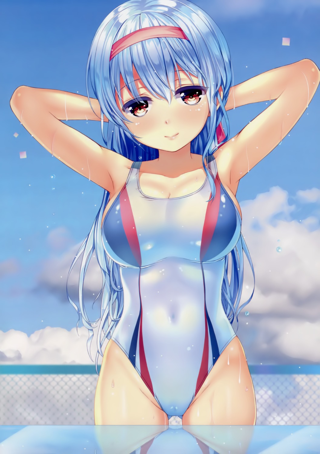 cameltoe cleavage kantai_collection shoukaku_(kancolle) swimsuits tagme wet