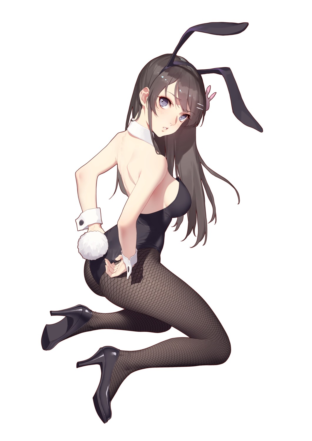 animal_ears ass bunny_ears bunny_girl fishnets heels pantyhose sakurajima_mai seishun_buta_yarou tail thank_star