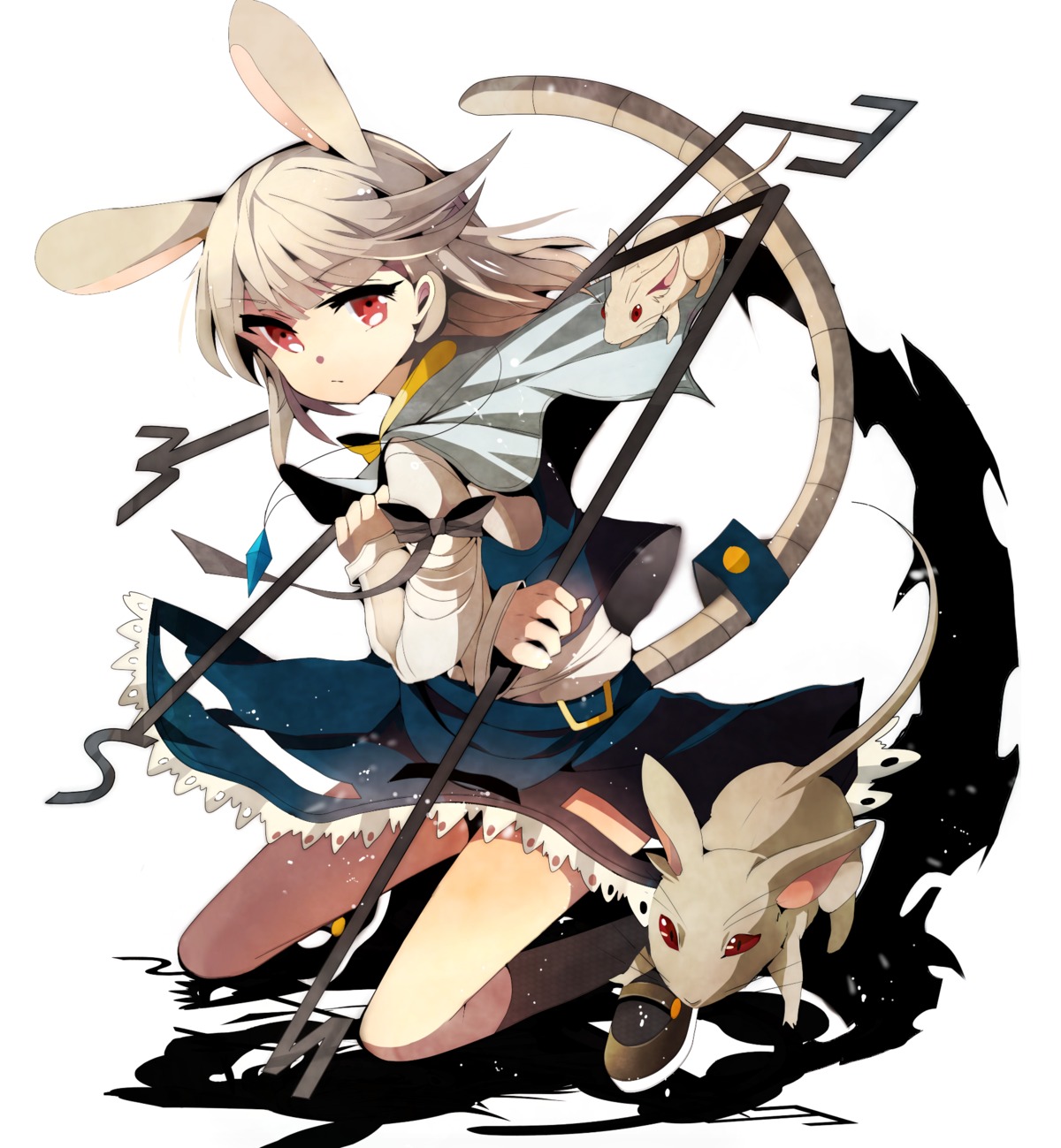 animal_ears bunny_ears fumiko_(miruyuana) nazrin tail touhou