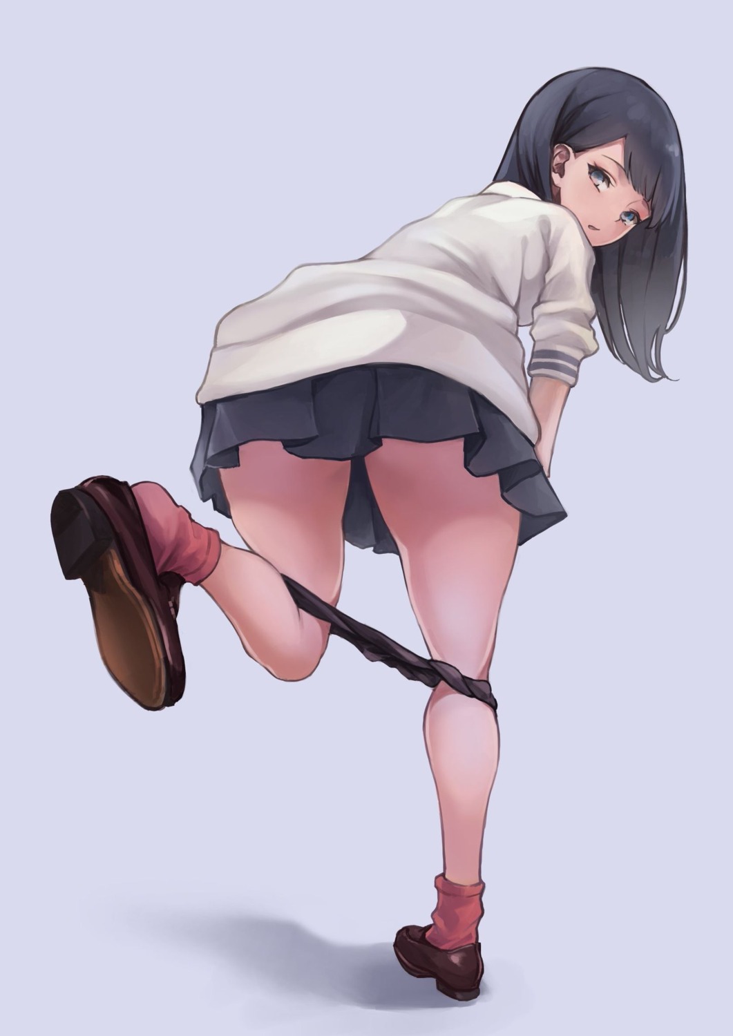 koh_(minagi_kou) pantsu panty_pull seifuku ssss.gridman sweater takarada_rikka