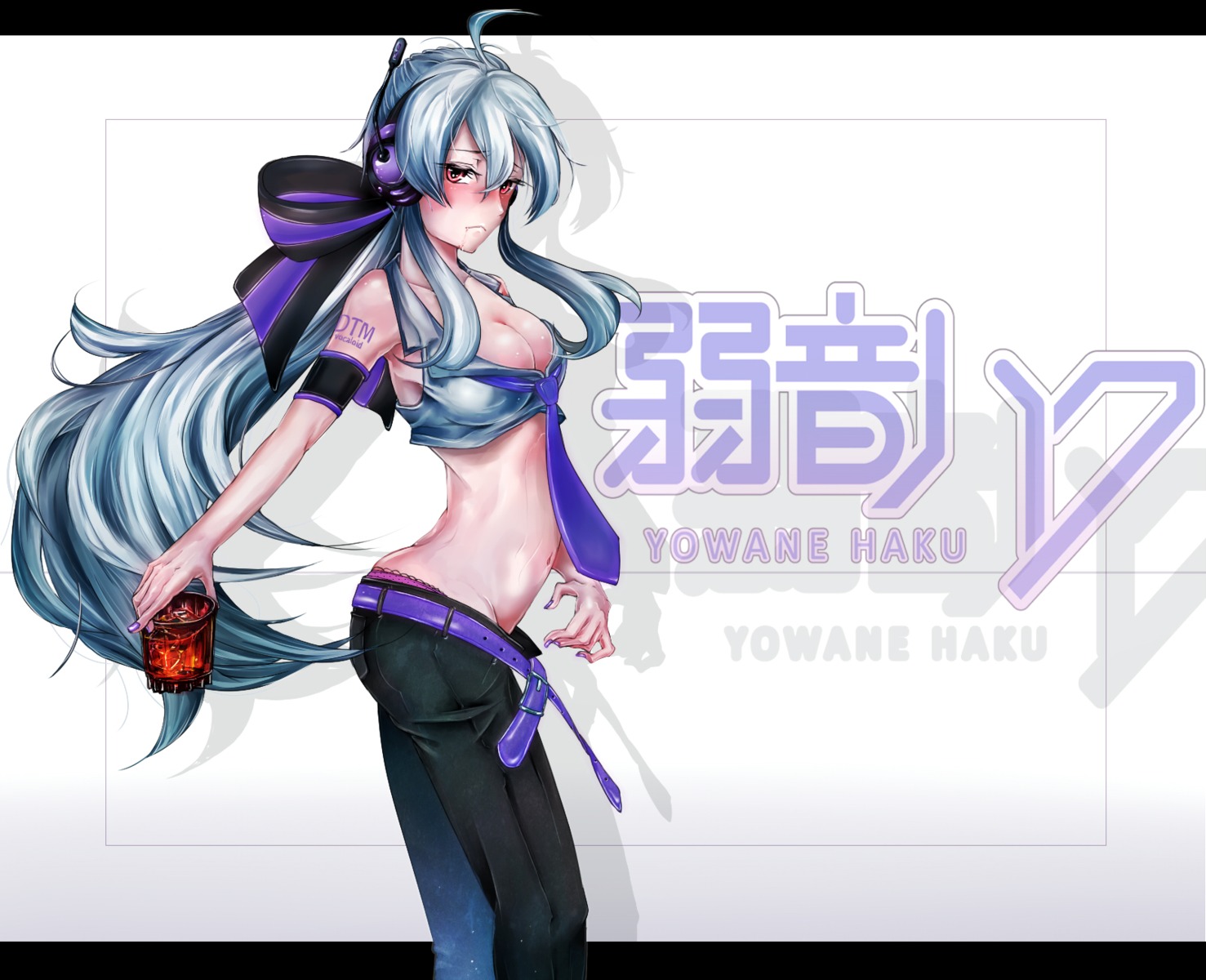 cleavage headphones pantsu quasi vocaloid yowane_haku