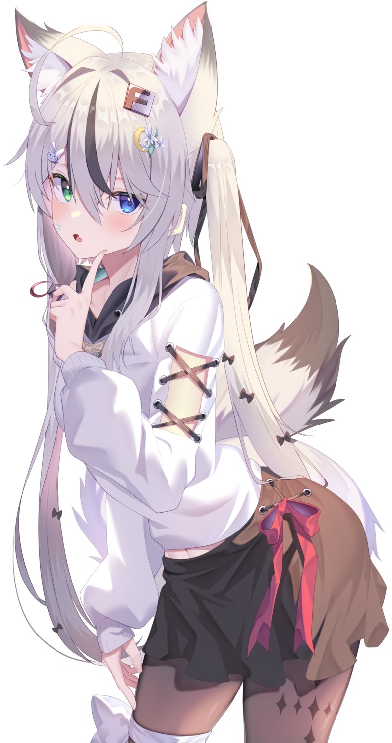 animal_ears heterochromia jun_(aousa0328) pantyhose tail