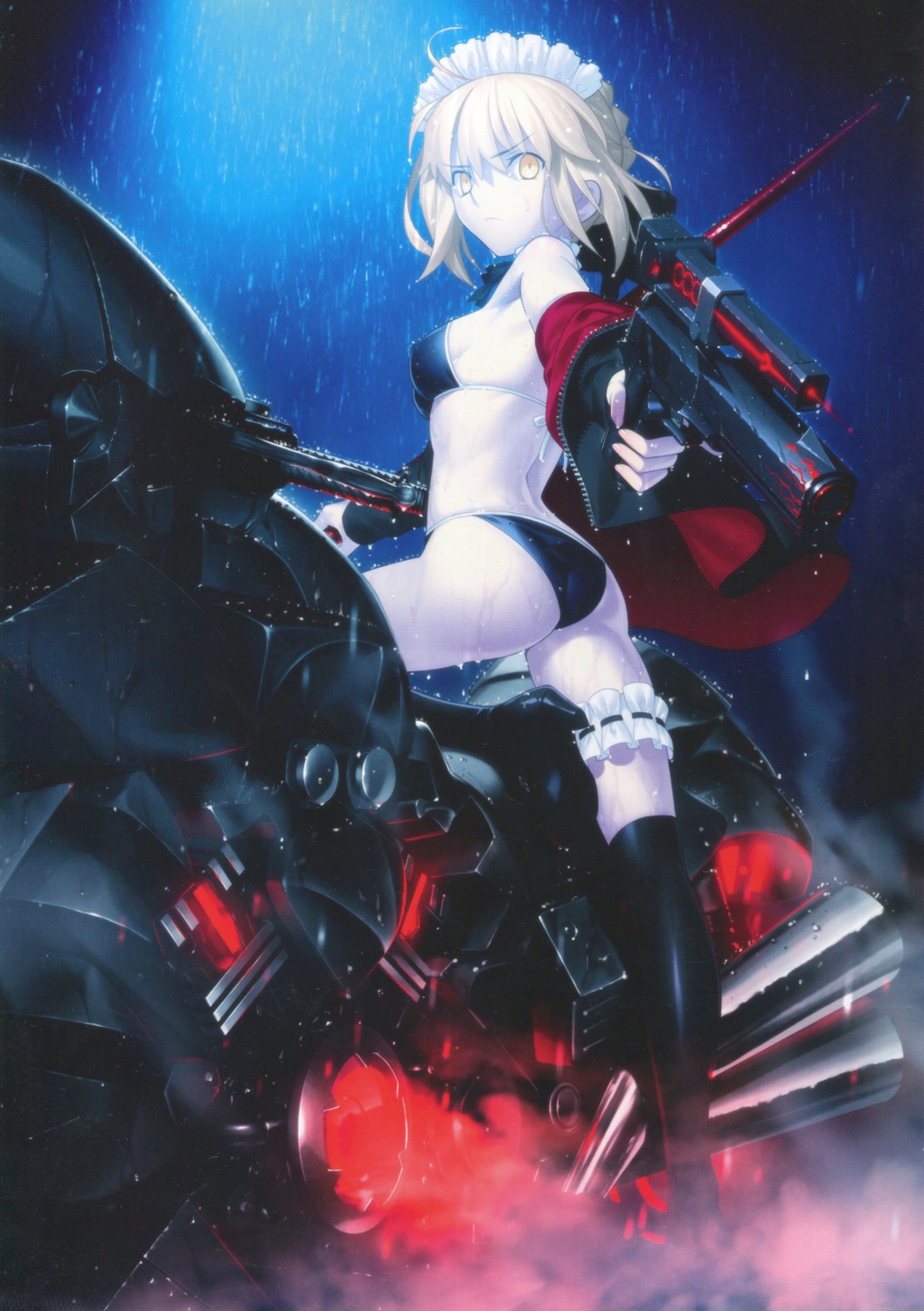 garter gun saber saber_alter takeuchi_takashi thighhighs