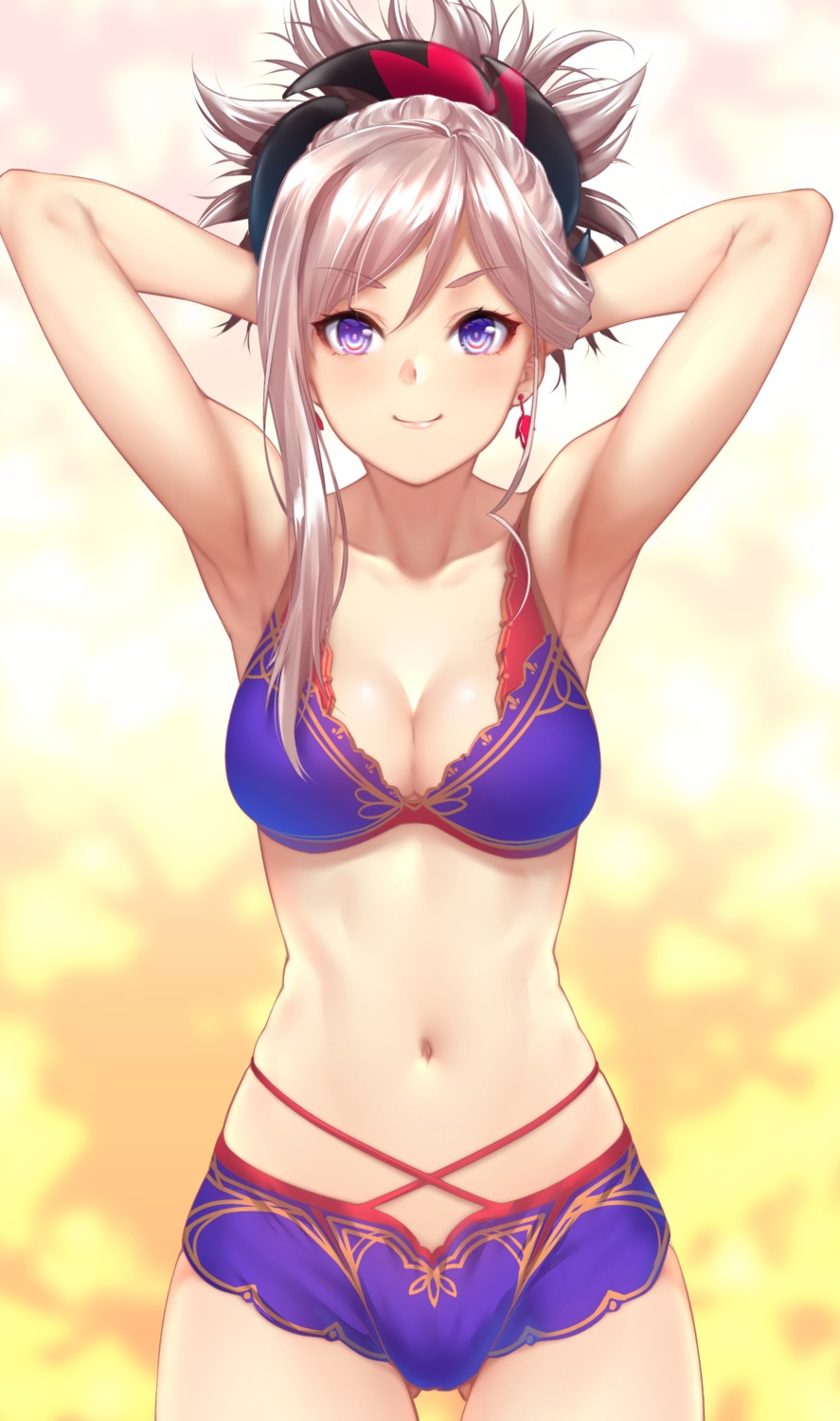 bikini cameltoe cleavage fate/grand_order miyamoto_musashi_(fate) swimsuits zucchini