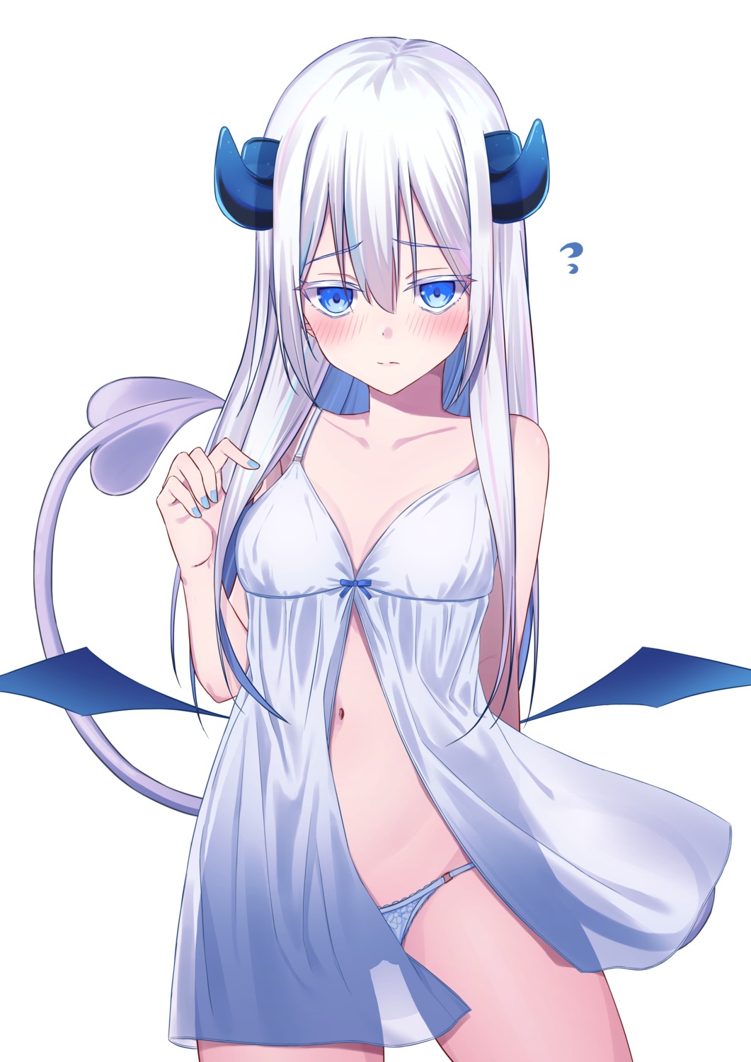 horns kuro_kinkan lingerie pantsu see_through tail wings