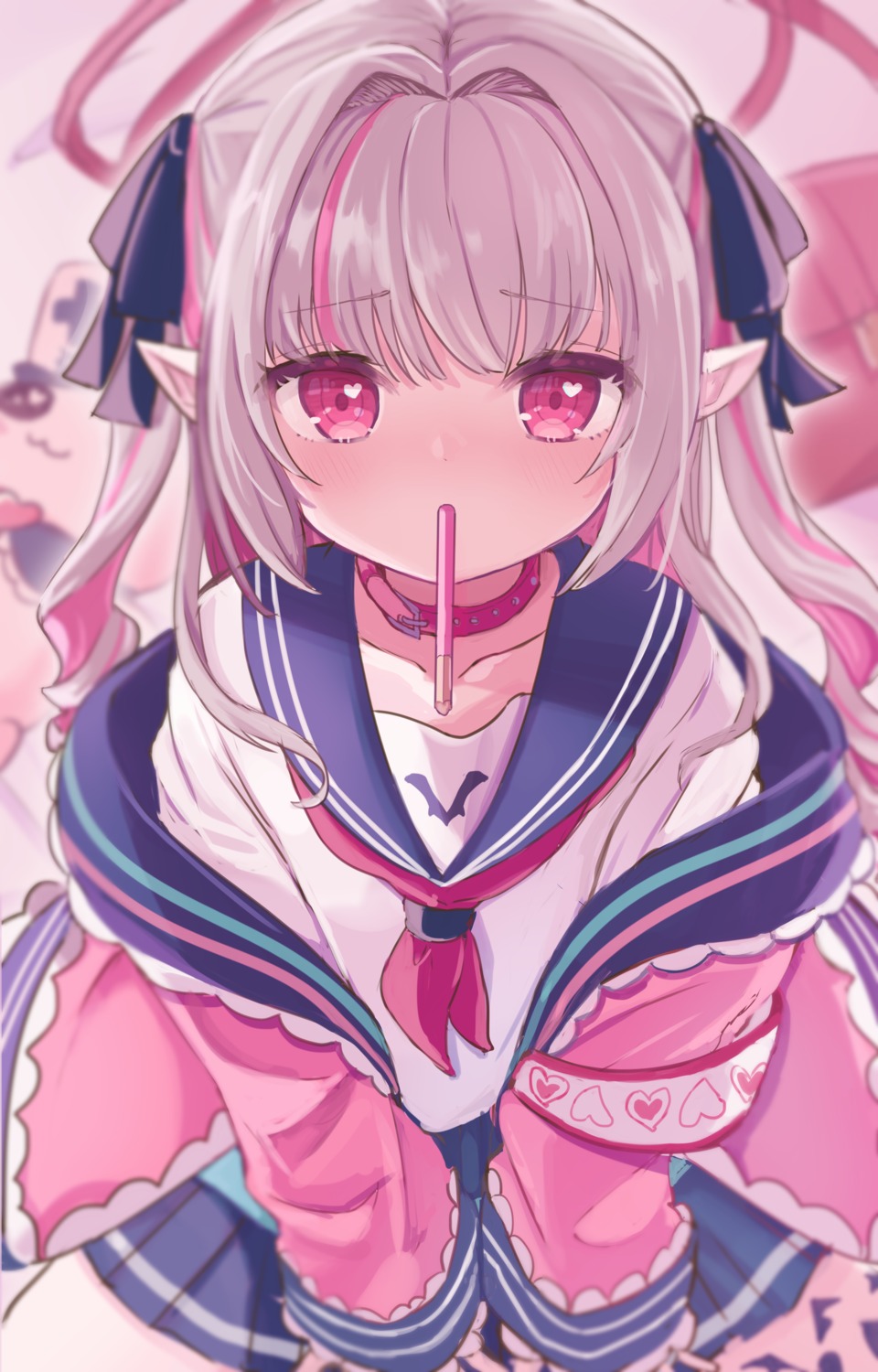 karunabaru makaino_ririmu nijisanji nijisanji_gamers pointy_ears seifuku