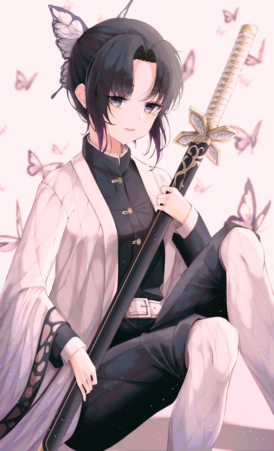 japanese_clothes kimetsu_no_yaiba kochou_shinobu popcat sword uniform