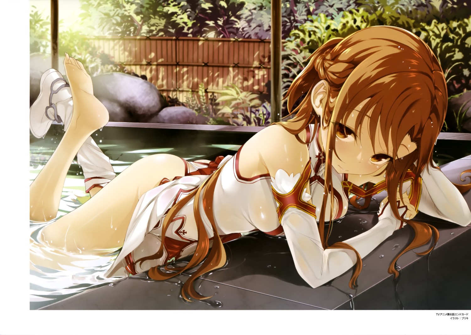 asuna_(sword_art_online) buriki feet onsen pantsu see_through sword_art_online wet wet_clothes