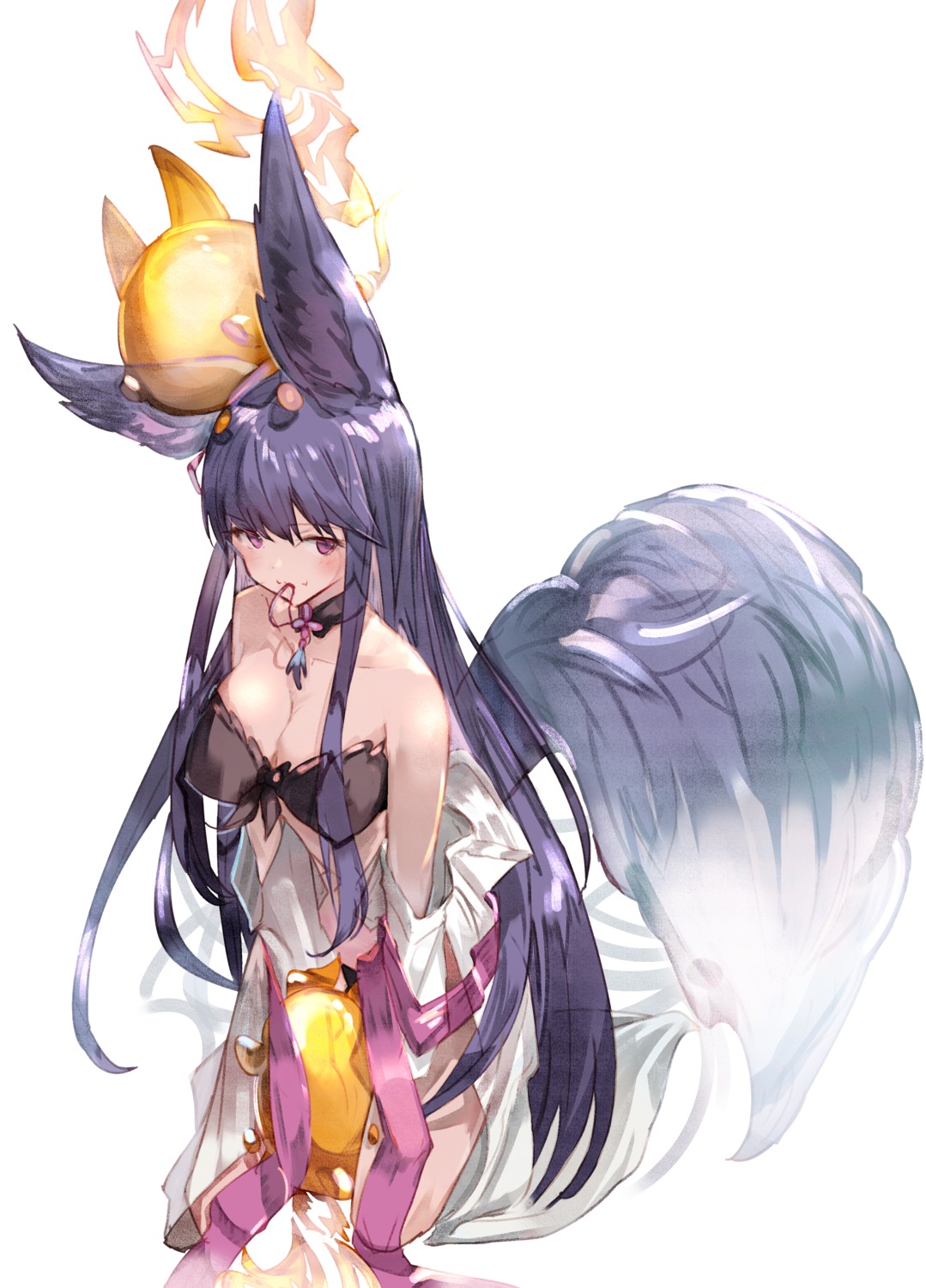 animal_ears bra granblue_fantasy kitsune tail totoshi yuel_(granblue_fantasy)