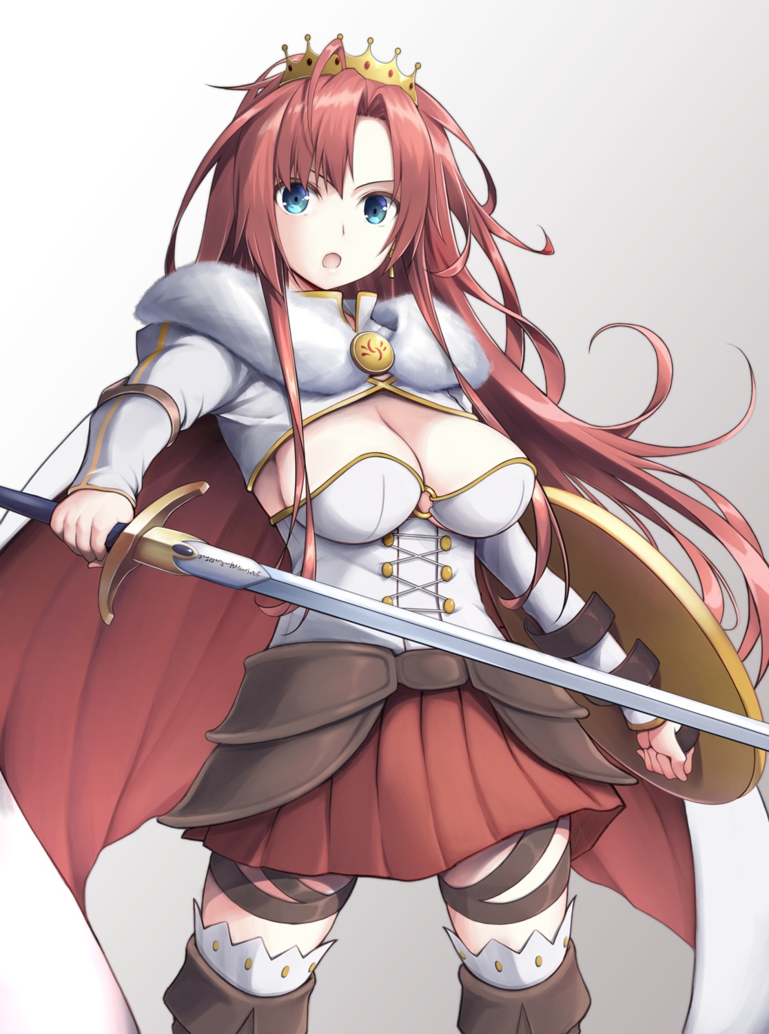 armor fate/grand_order garter korubucchi no_bra sword thighhighs