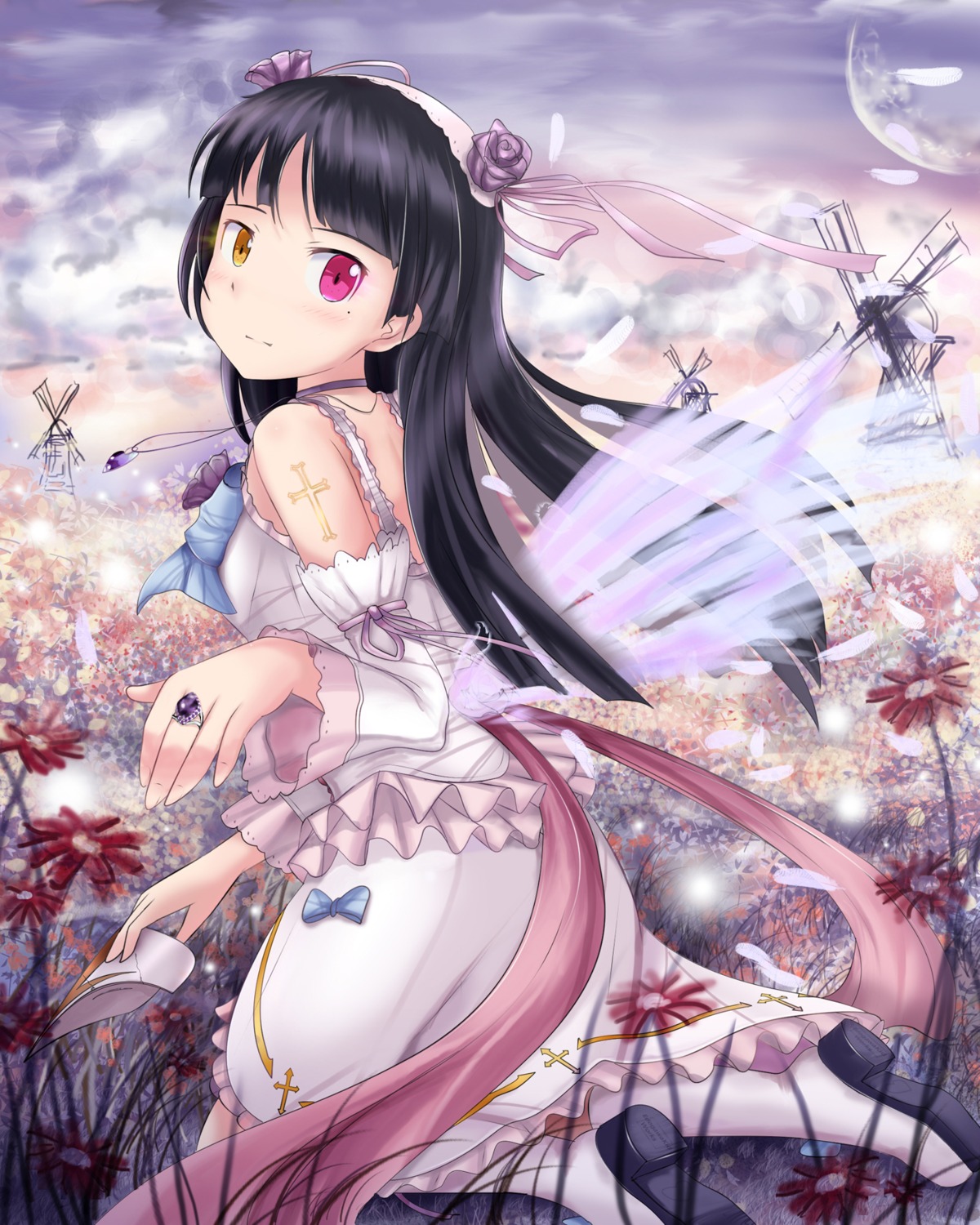 dress edogawakid gokou_ruri heels heterochromia ore_no_imouto_ga_konnani_kawaii_wake_ga_nai wings