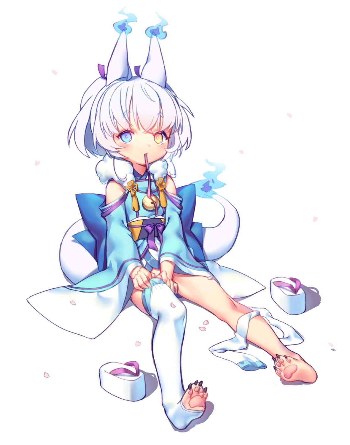 animal_ears feet gimt heterochromia nekomimi tail