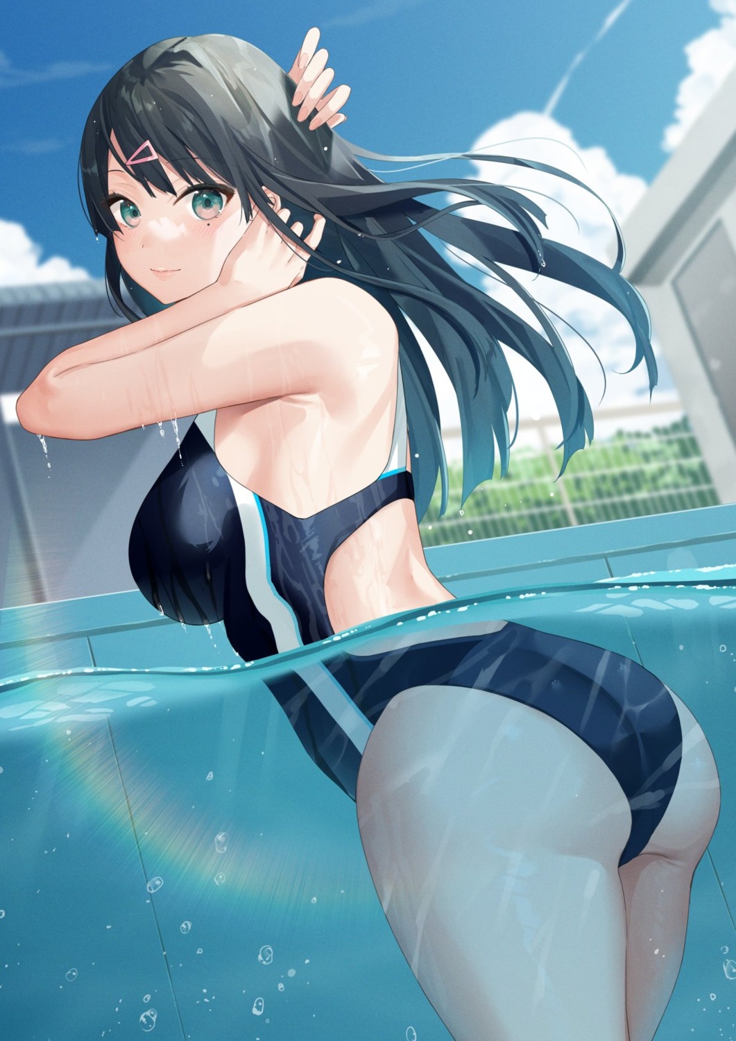 ass bekotarou swimsuits wet