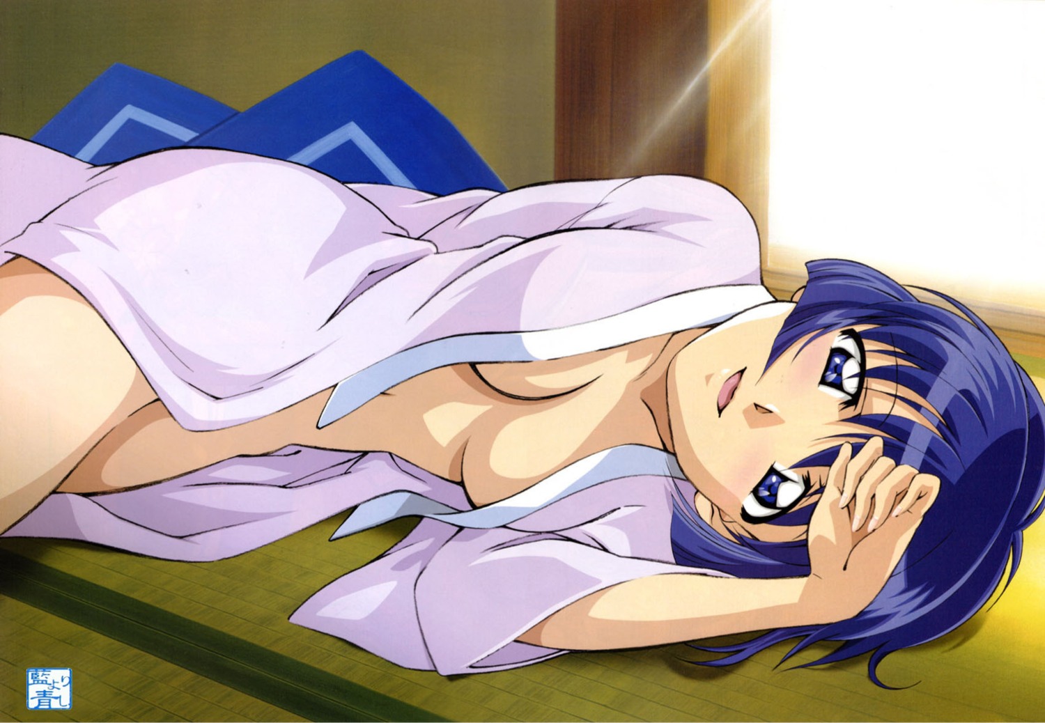 ai_yori_aoshi no_bra nopan open_shirt sakuraba_aoi