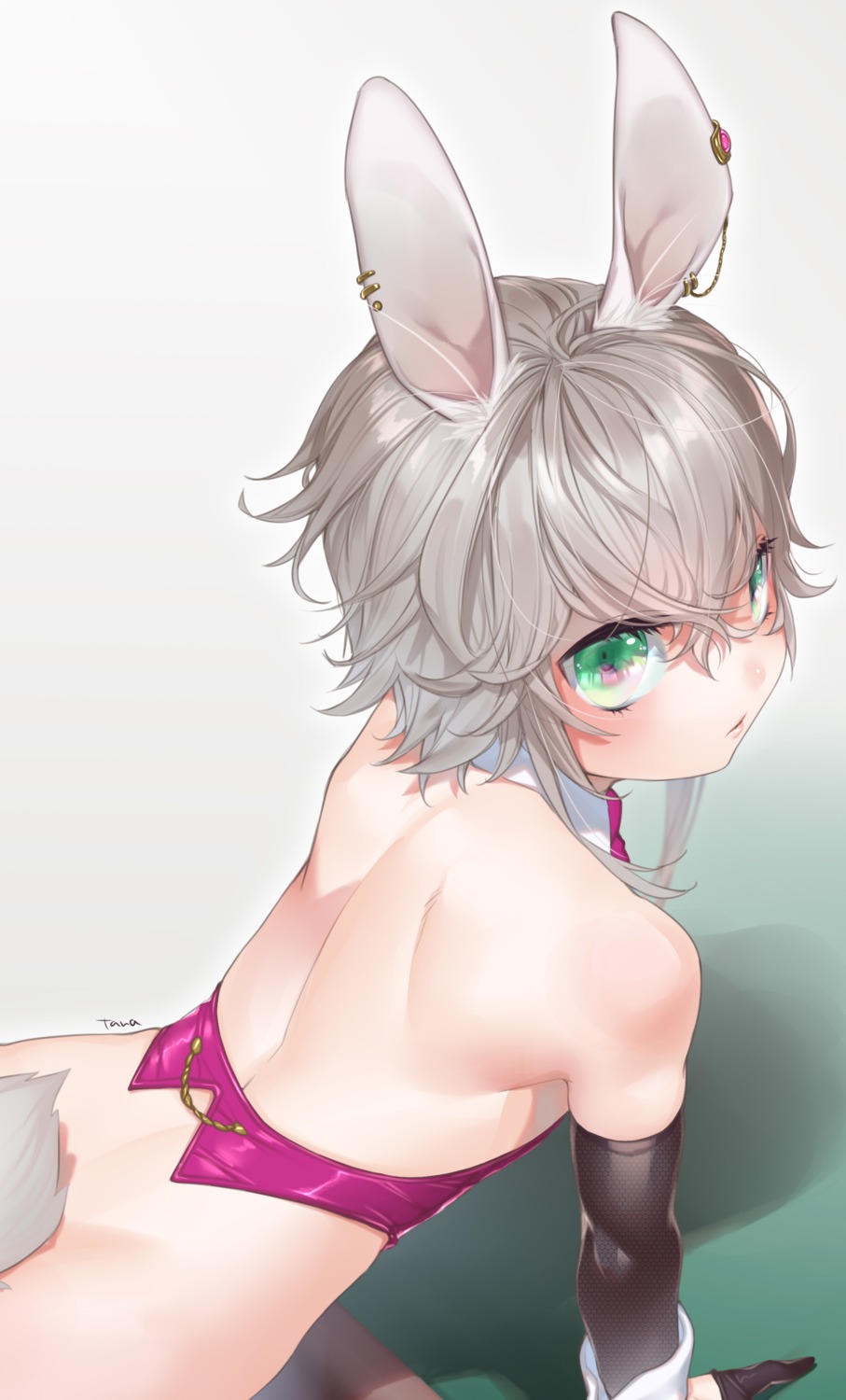 animal_ears bottomless bunny_ears bunny_girl no_bra tail tawapo trap