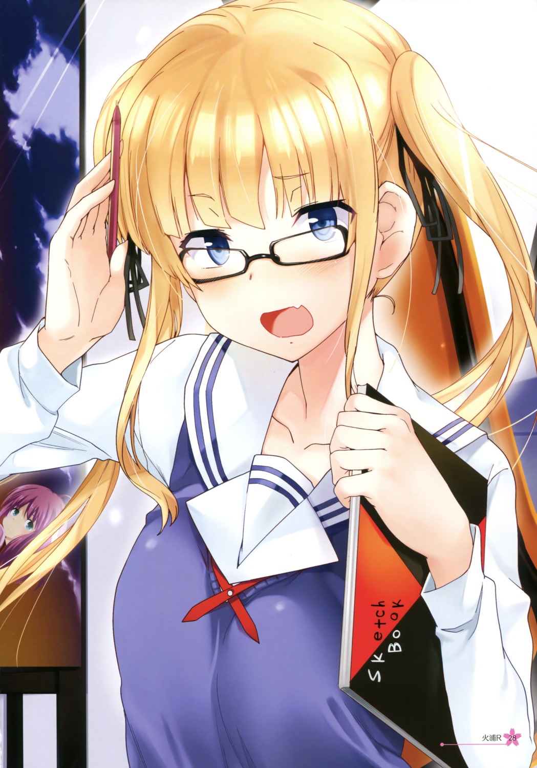 hiura_r megane saenai_heroine_no_sodatekata saenai_heroine_no_sodatekata_flat sawamura_spencer_eriri seifuku