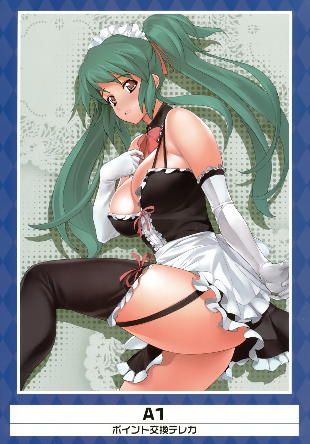 a1 cleavage maid thighhighs