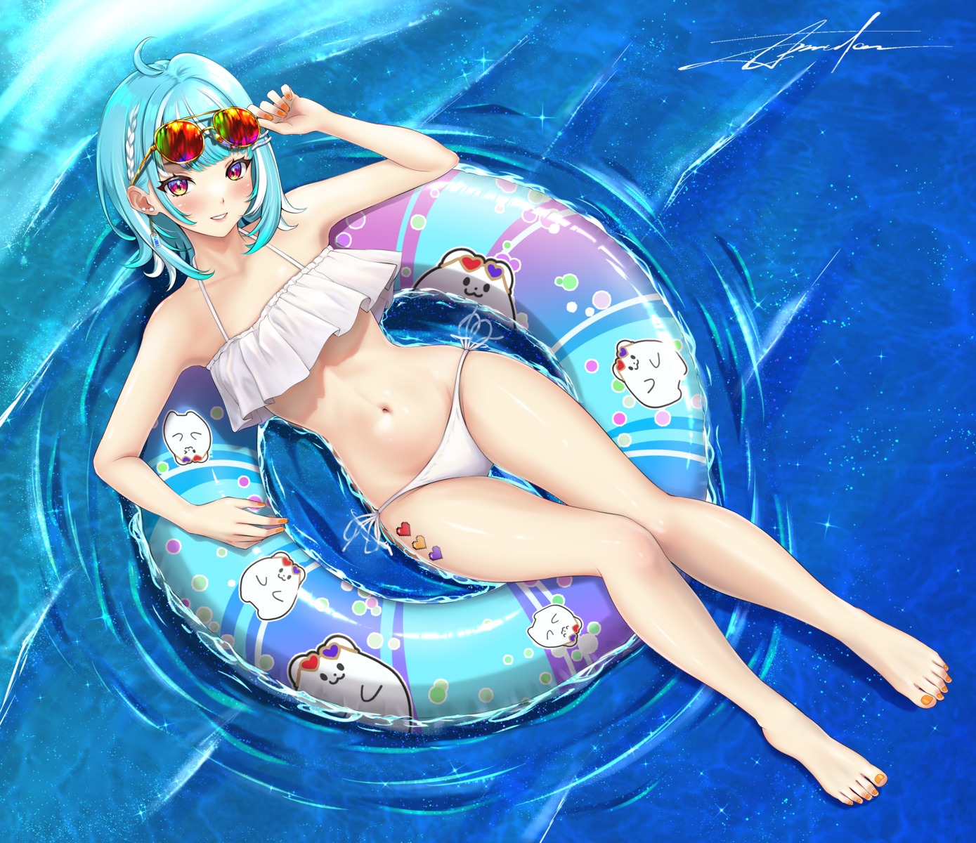 bikini megane prsdubstep shiranami_ramune swimsuits tattoo vspo! wet