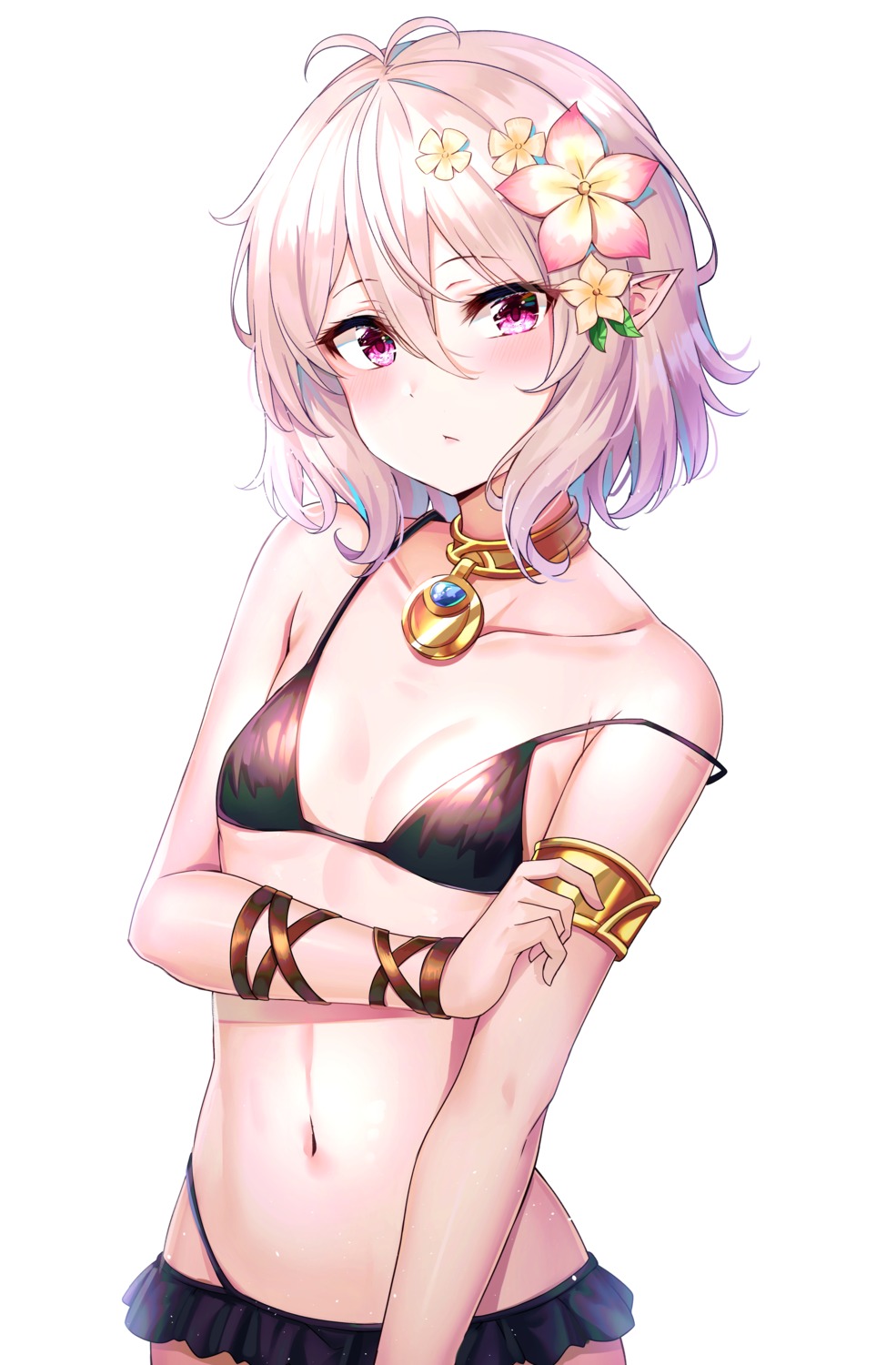 artist_revision bikini kokkoro pointy_ears princess_connect princess_connect!_re:dive sunhyun swimsuits