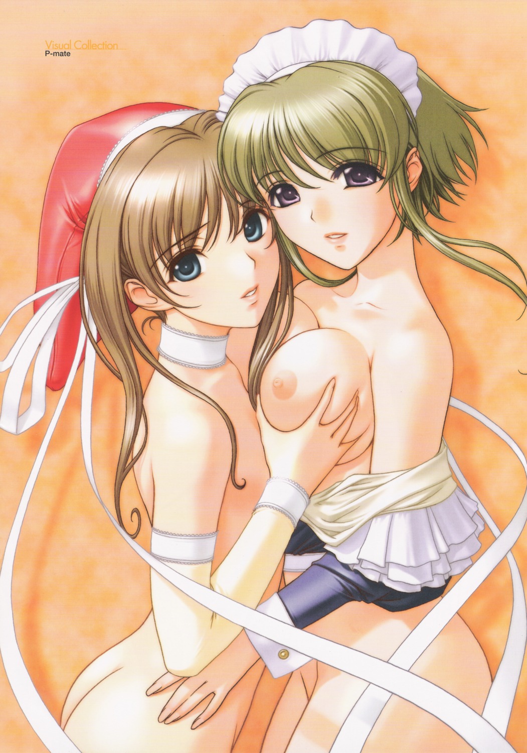 akiba-kei_kanojo akiyoshi_tomae bottomless breast_grab breasts cosplay maid misaki_renka naked nipples no_bra sano_toshihide screening tetuko undressing yuri