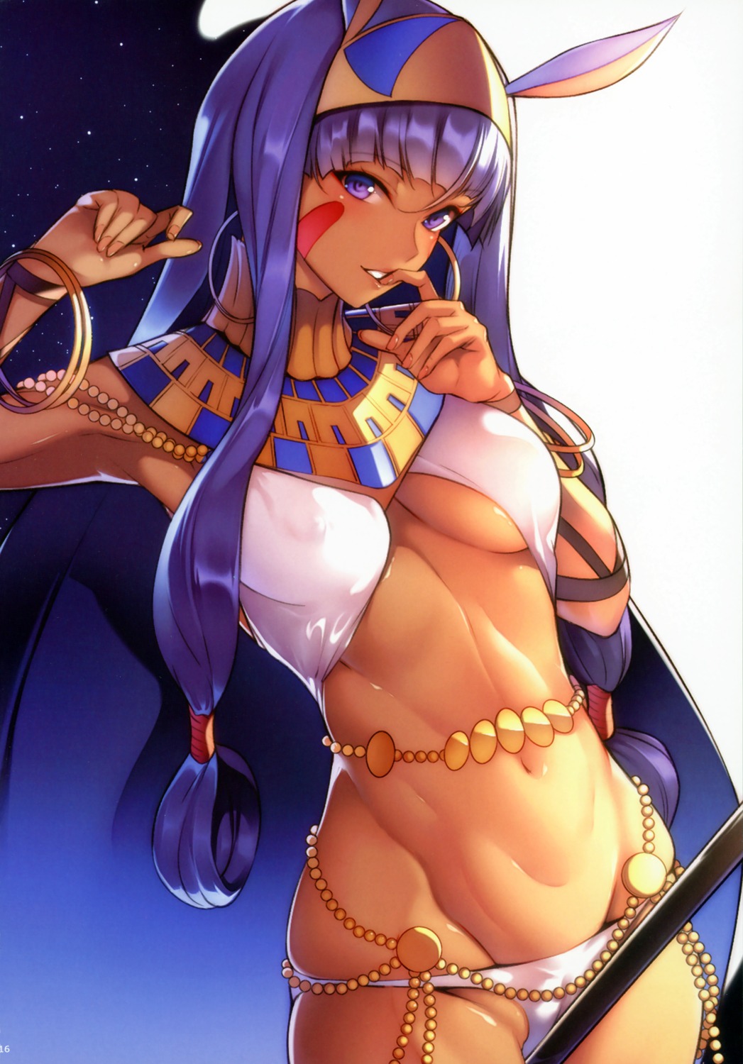 animal_ears bunny_ears cameltoe fate/grand_order kodoku_intelligence nanao nitocris_(fate/grand_order) underboob