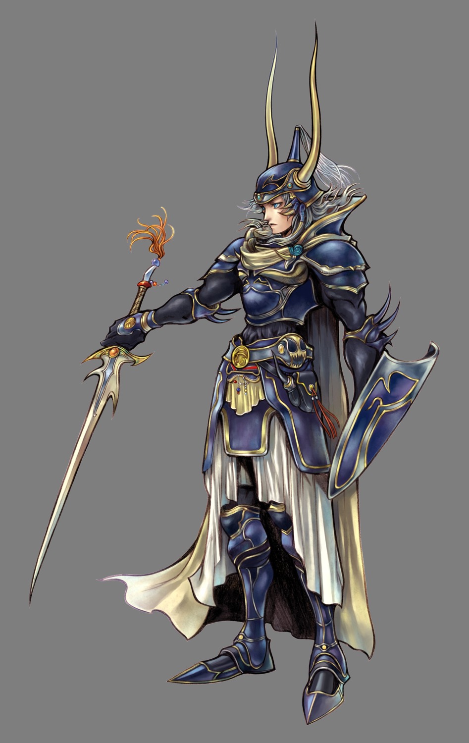 armor dissidia_final_fantasy final_fantasy final_fantasy_i horns male nomura_tetsuya square_enix sword transparent_png warrior_of_light