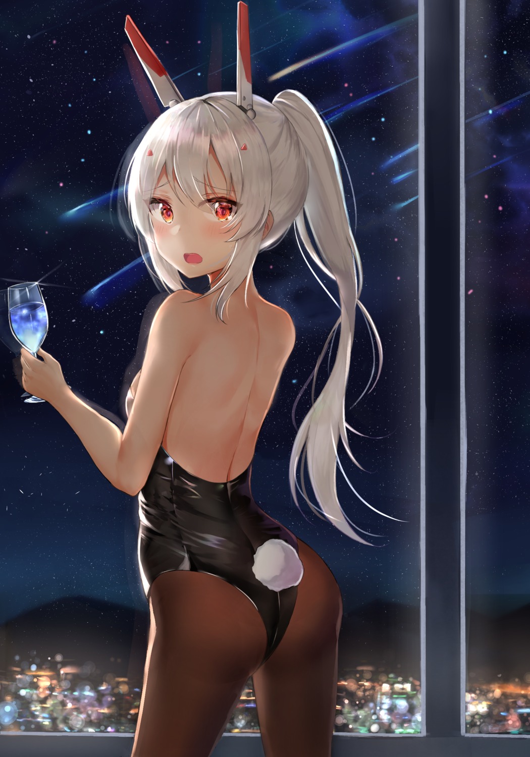 ass ayanami_(azur_lane) azur_lane bunny_girl pantyhose refile tail