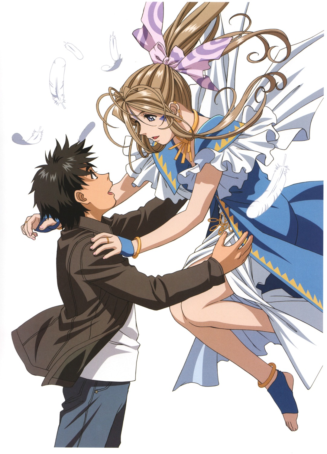 ah_my_goddess belldandy morisato_keiichi screening wings