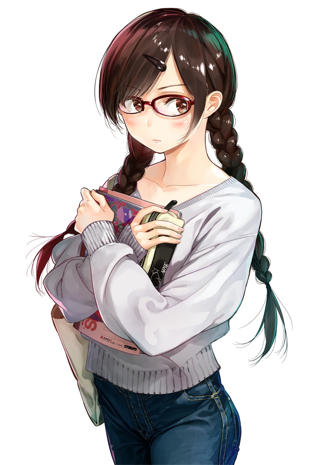 ichinose_chizuru kanojo_okarishimasu megane miyajima_reiji sweater