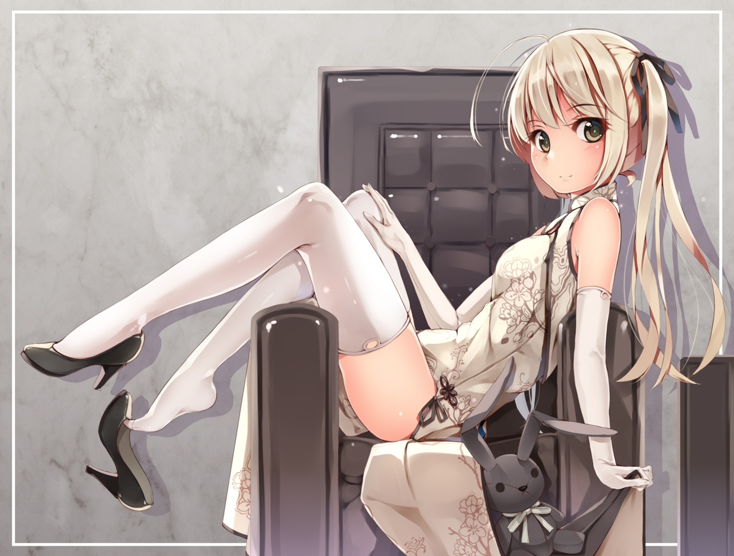 chinadress heels kasugano_sora thighhighs yosuga_no_sora yumemi_(kiowa)