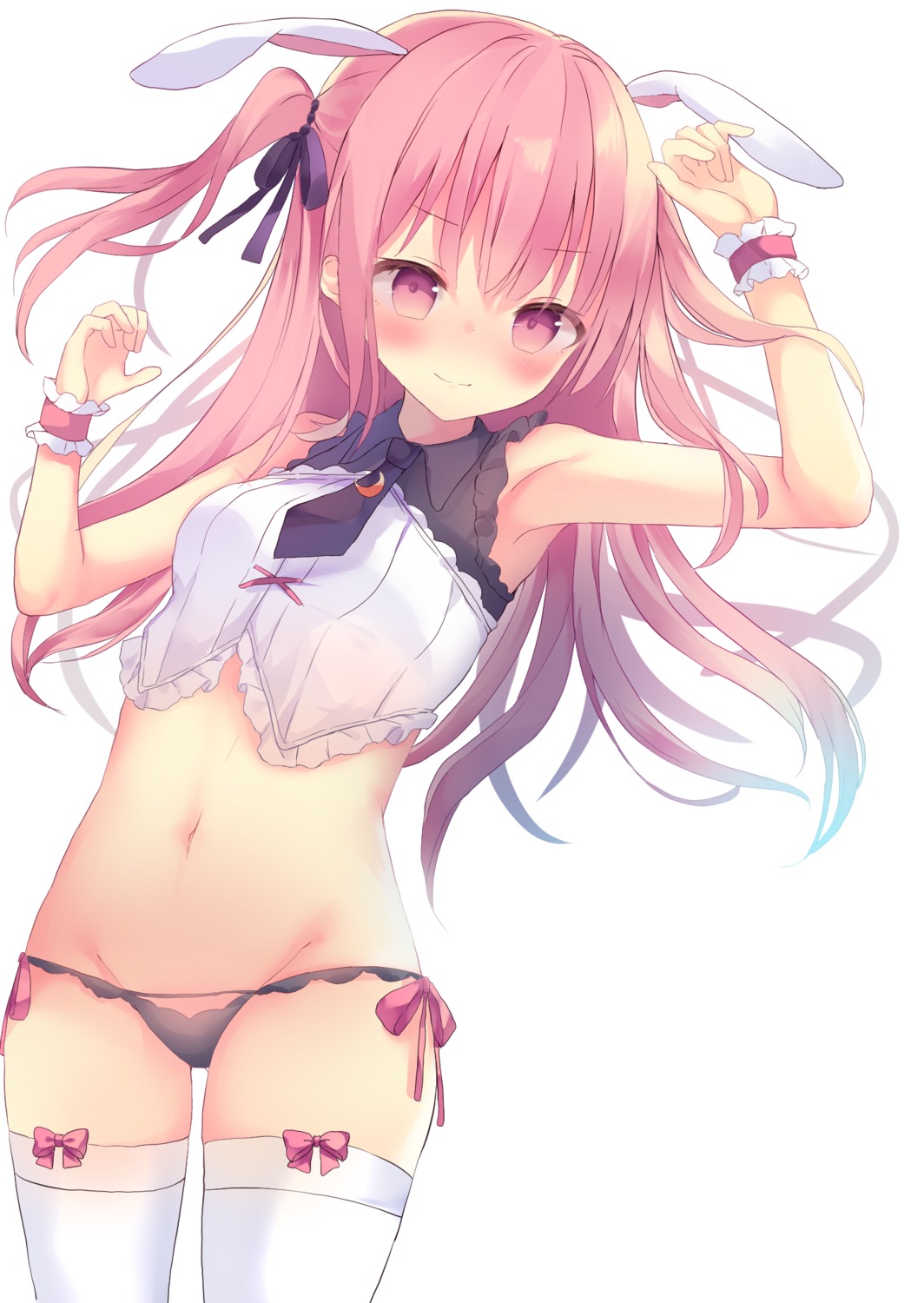 animal_ears bunny_ears pantsu thighhighs tsuruse