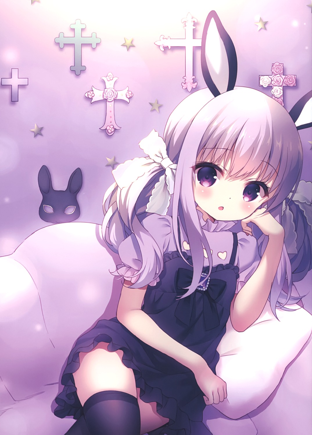 animal_ears chitosezaka_suzu dress legato loli thighhighs