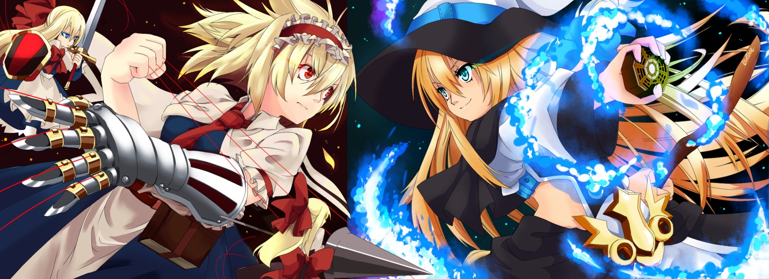 alice_margatroid kirisame_marisa kotomuke_fuurin shanghai_doll sword touhou