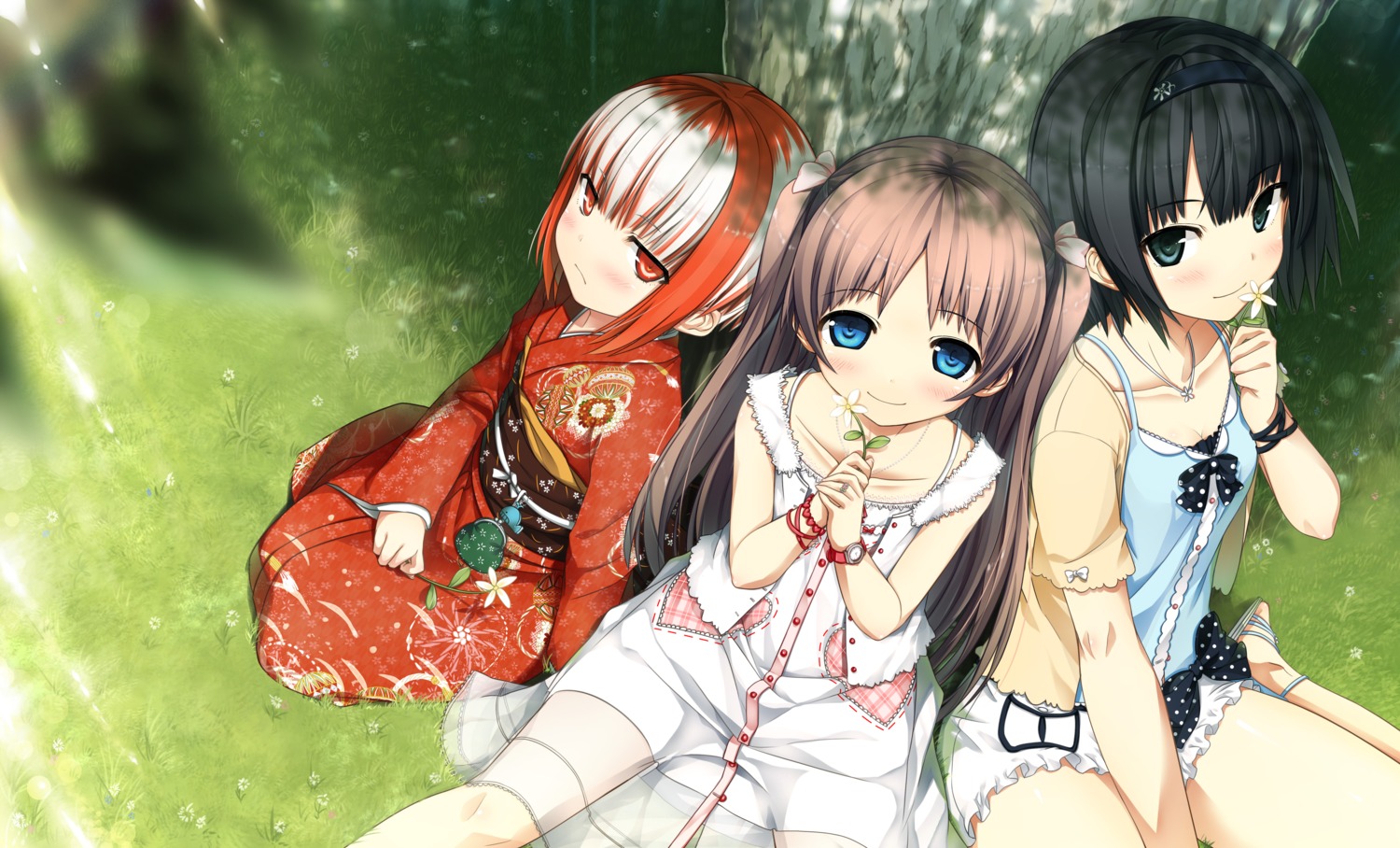 arishima_alice cura digital_version dress kimono lose monobeno sawai_natsuha see_through sumi_(monobeno) summer_dress