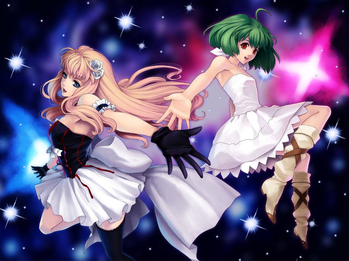 kunishige_keiichi macross macross_frontier ranka_lee sheryl_nome