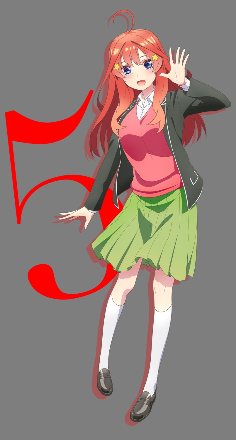 5-toubun_no_hanayome nakano_itsuki seifuku sweater tagme transparent_png