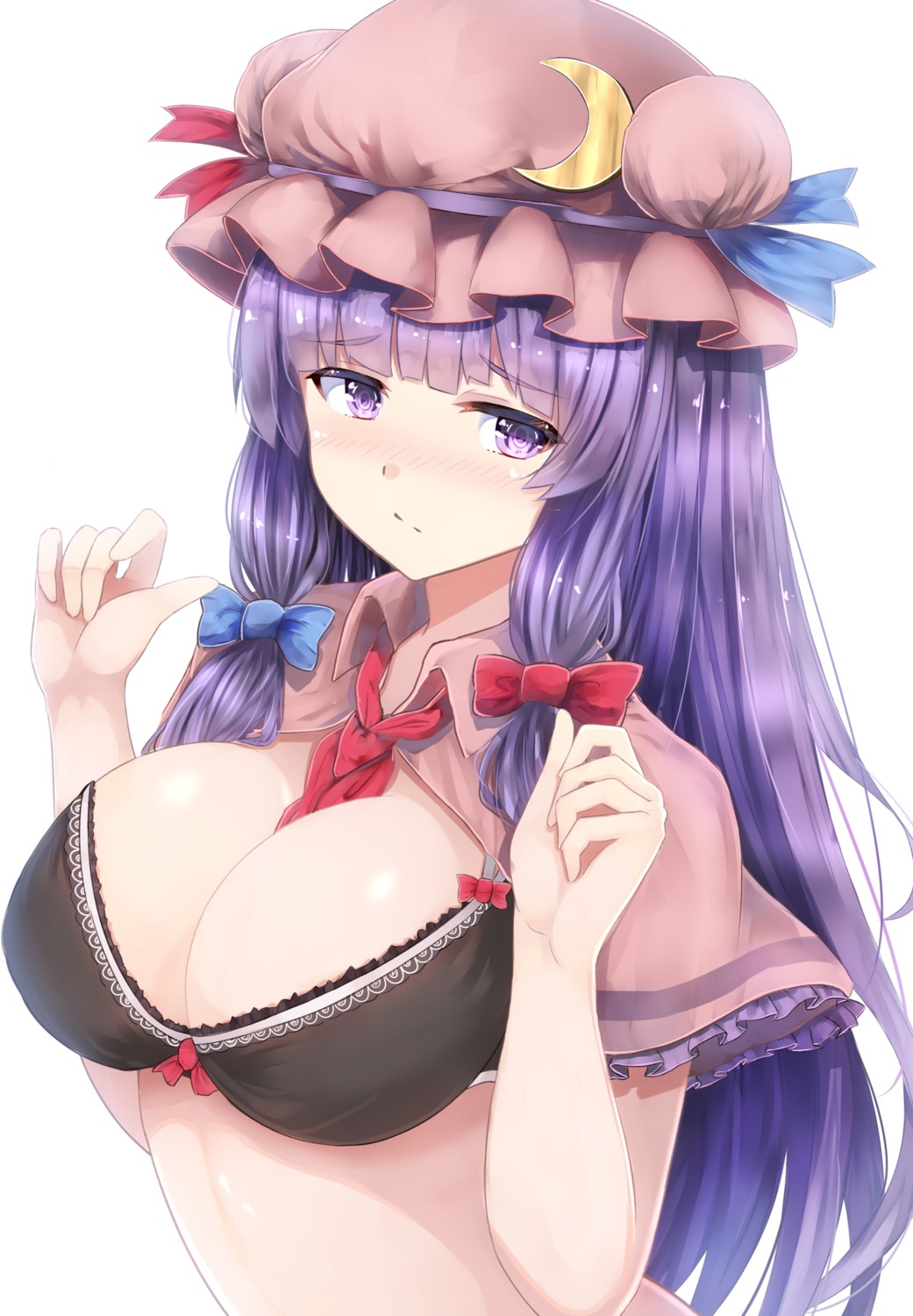 bra cleavage patchouli_knowledge touhou wowoguni