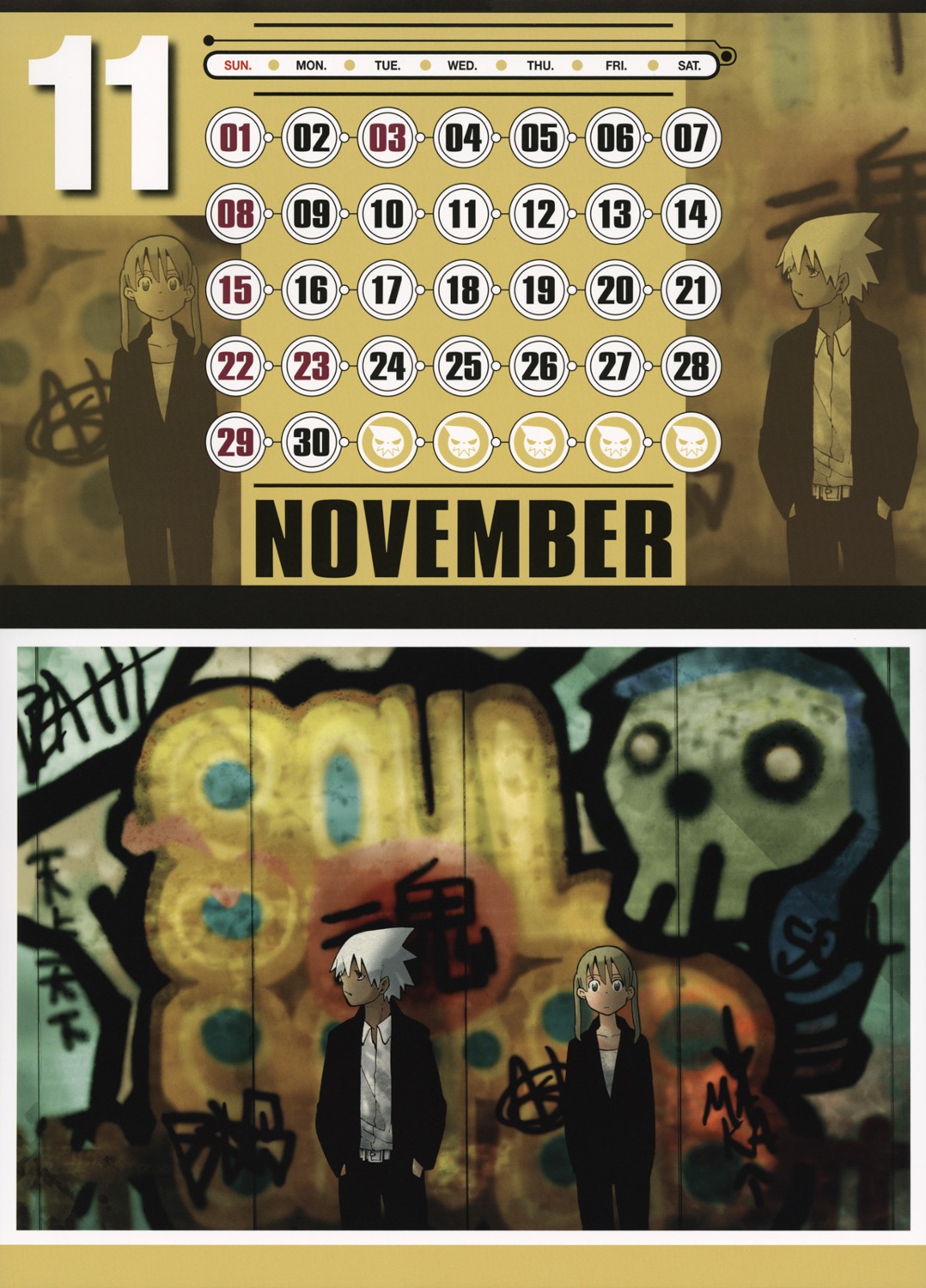 calendar maka_albarn soul_eater soul_eater_(character)