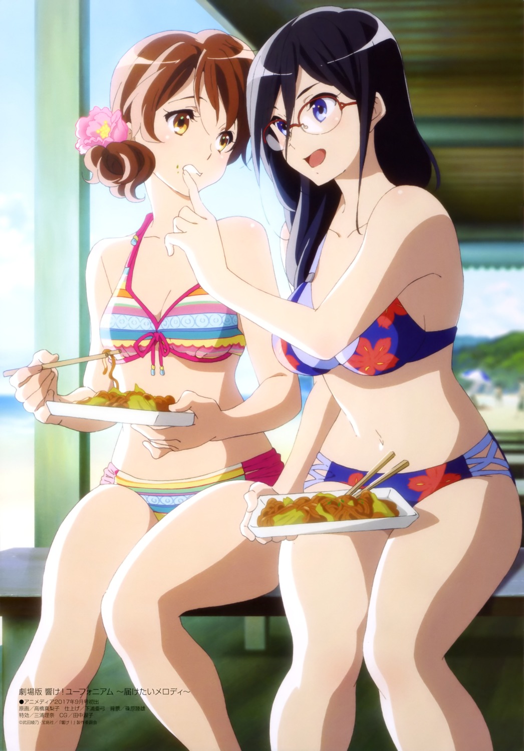 bikini cleavage hibike!_euphonium megane oumae_kumiko swimsuits takahashi_mariko tanaka_asuka