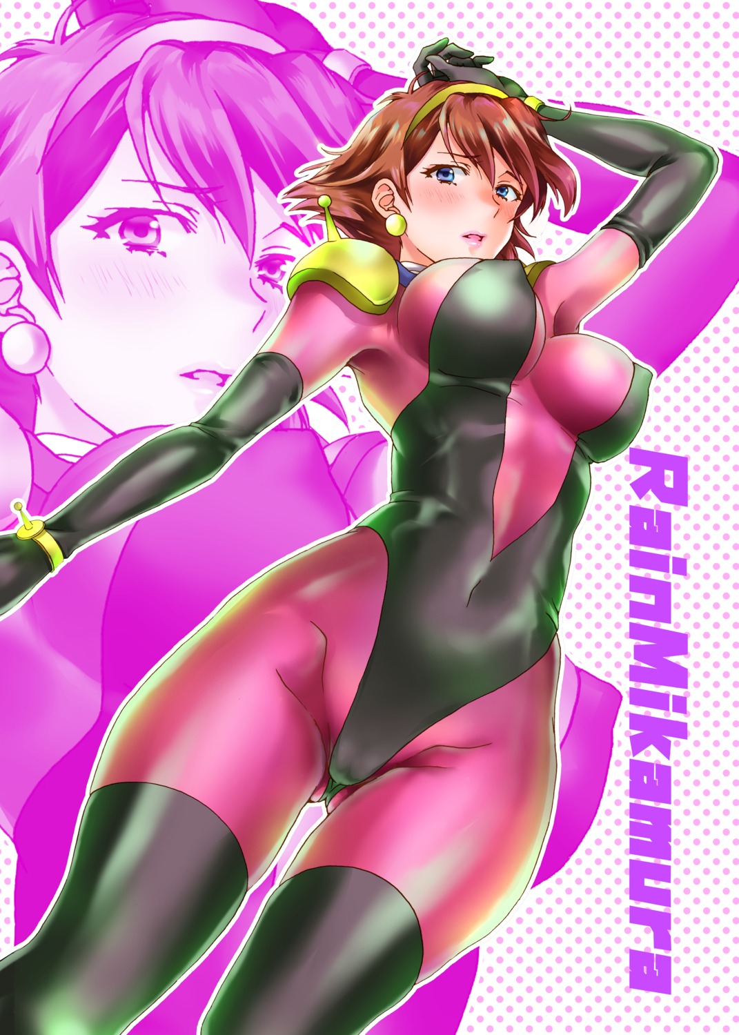 abe_hikaru bodysuit cameltoe erect_nipples g_gundam gundam rain_mikamura