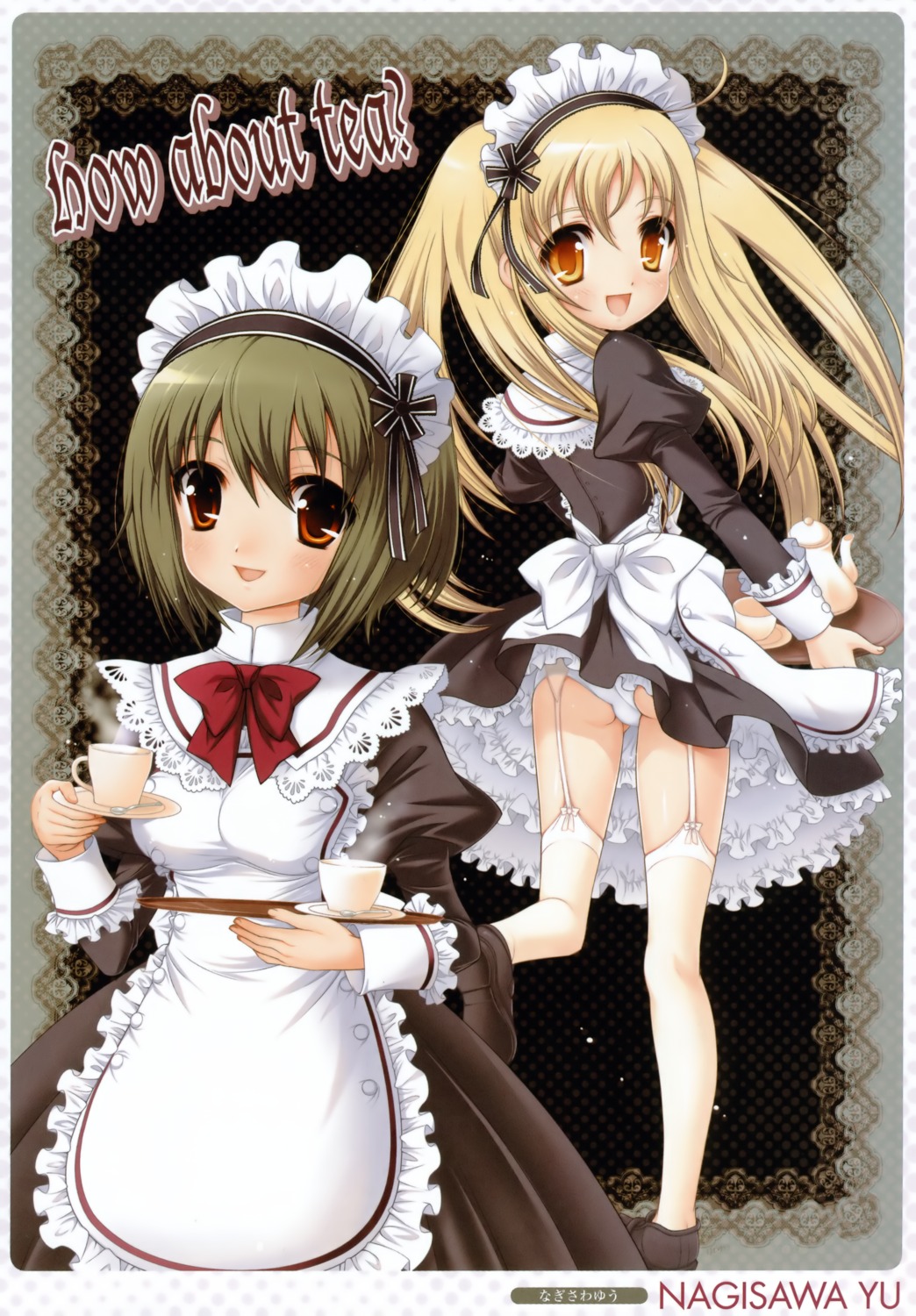 garter_belt maid nagisawa_yuu pantsu stockings thighhighs