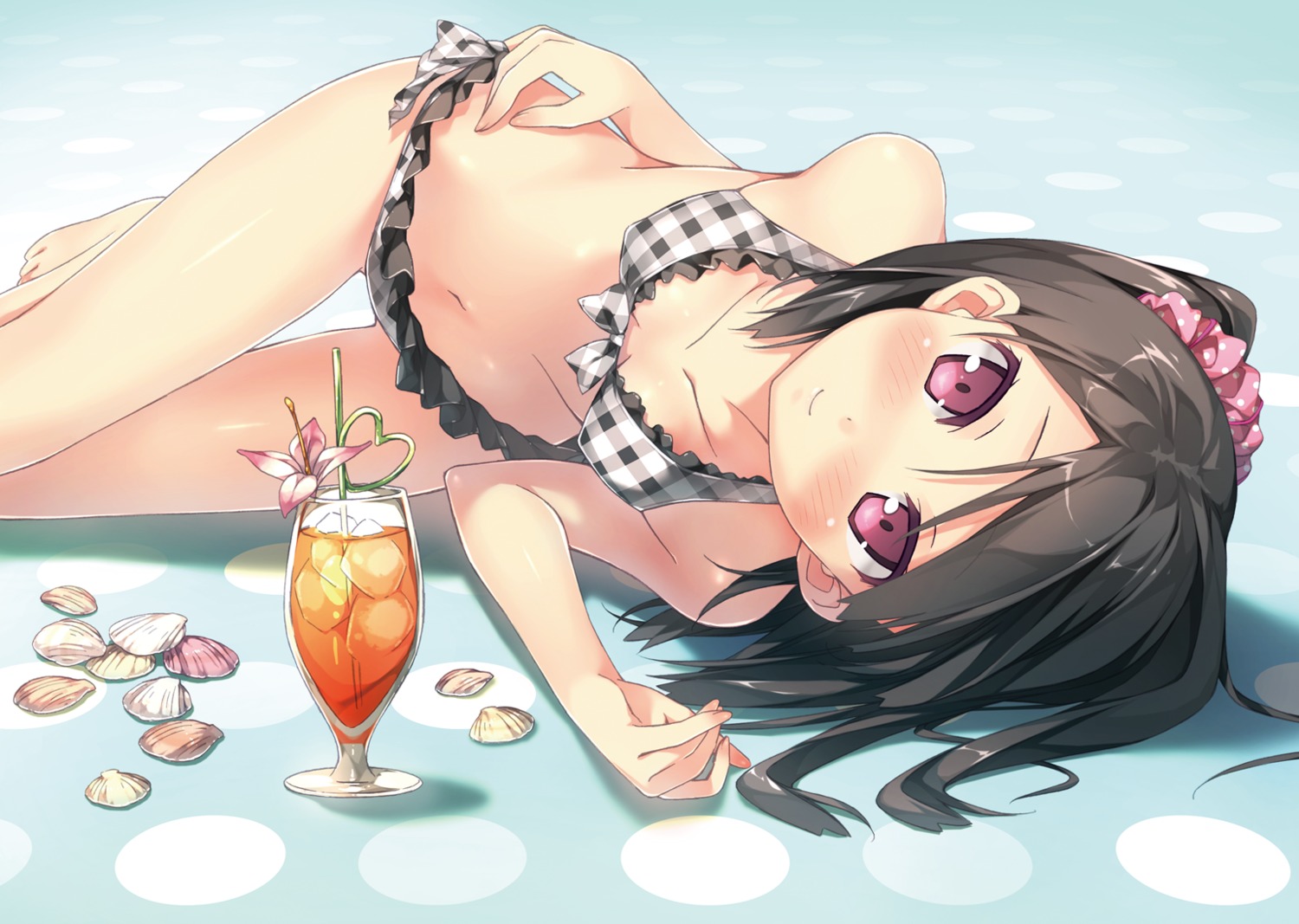 5_nenme_no_houkago bikini erect_nipples kantoku shizuku_(kantoku) swimsuits